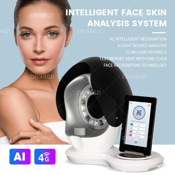 Aisia 3D Smart Magic Mirror 8 Spectral Skin Analyzer Machine Face Scanner Facial Testing Skin Aanlys
