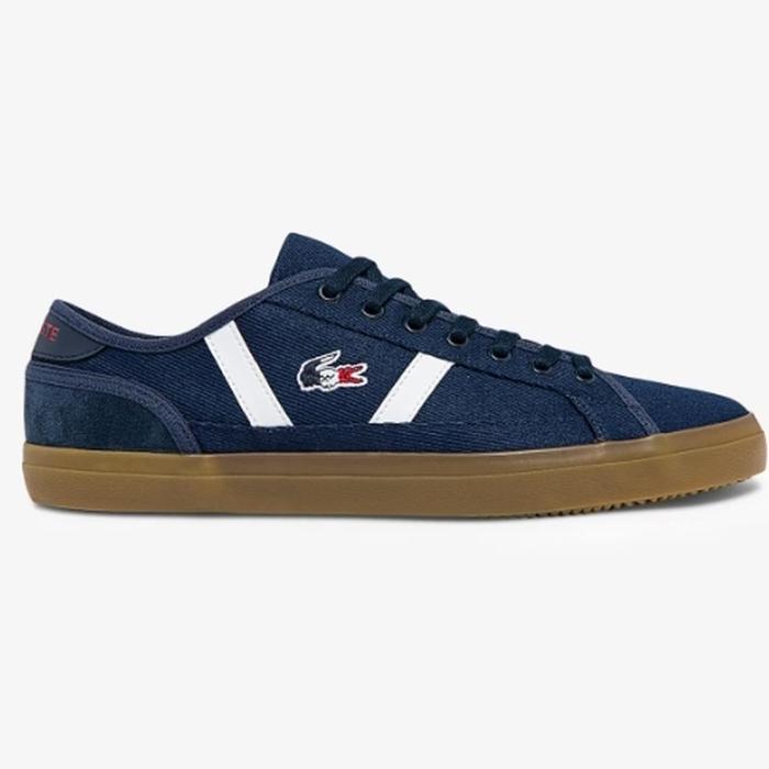 Lacoste Sideline Tricolour Gum Sole Casual Men's Athletic Original Sepatu Casual Pria