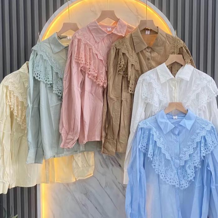 ELice - tunik - baju kemeja waita bangkok import 2024 baju atasan wanita baju outfit cewek kemeja im