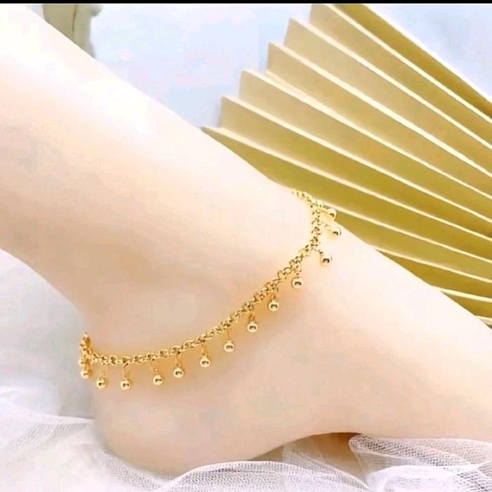 gelang kaki wanita motif kerincing india