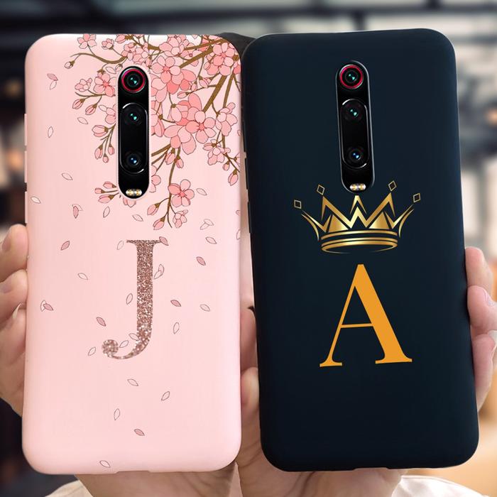Redmi 9T Case For Xiaomi Mi 9T Pro Cover Luxury Crown Letters Soft