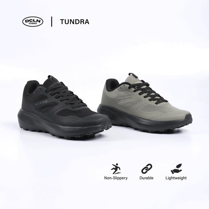 Declan Sepatu Sneaker Outdoor Tundra X 01-101 Kasual Karet Shoes Sport Hitam Non-Slippery Durable Li