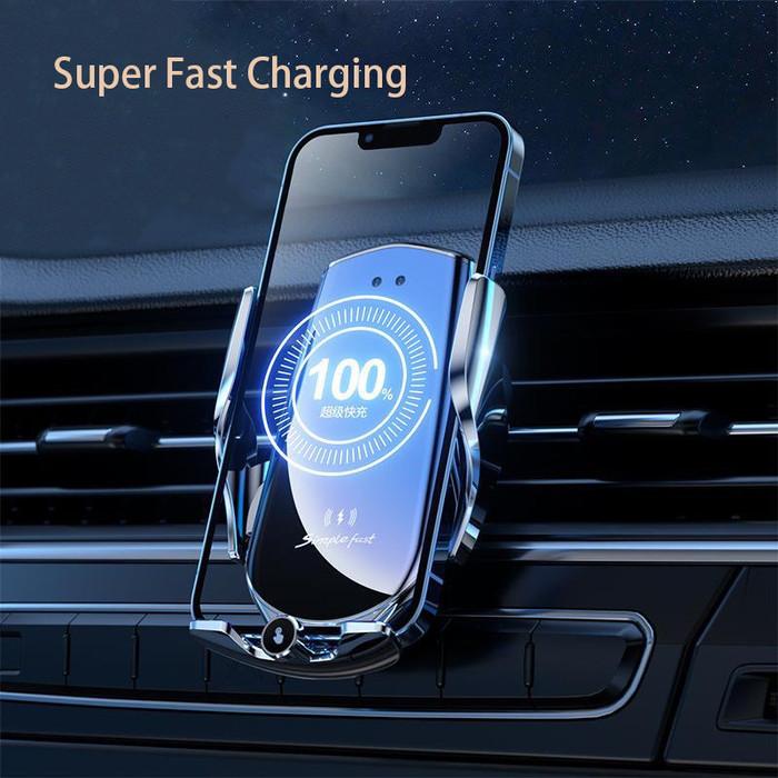Phone Holder Mobil Wireless Charger Tempat Hp Mobil  Fast Charging
