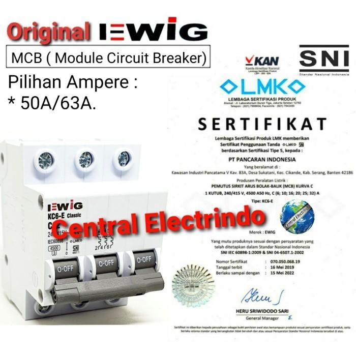 MCB EWIG CLASSIC 3pole 50A/63A SNI.