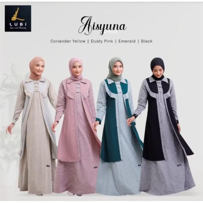 LUBI AISYUNA DRESS BY LUBI GAMIS MUSLIMAH Wanita