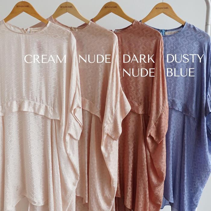 Benangsari Ervia Plain Viscose Tunic Top Atasan Kaftan Tunik Wanita Batik
