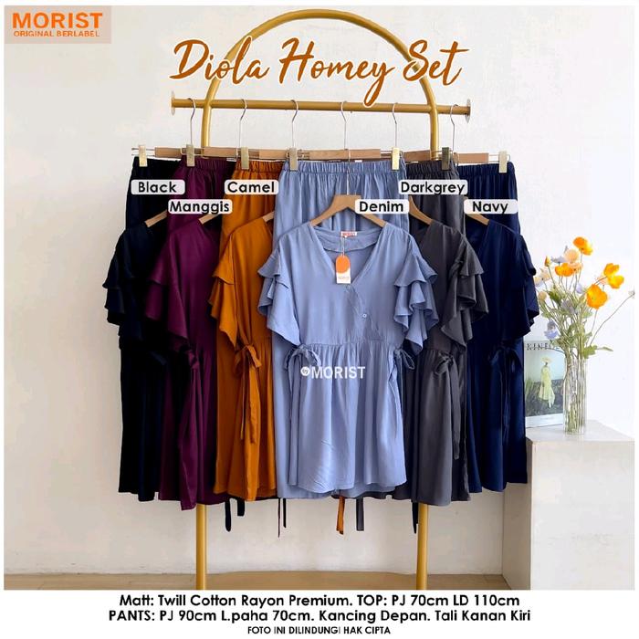 DIOLAA HOMEY SET PREMIUM SETCEL MEWAH BAJU TIDUR ORANG KAYA SETELAN CELANA PANJANG BAJU PENDEK POLOS