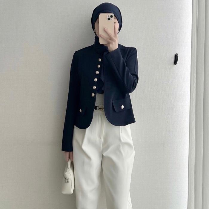 BELLA MOSA Grace Blazer Wanita Blazer Kerja Premium Blazer Atasan Formal Casual Kemeja Korea Outer B