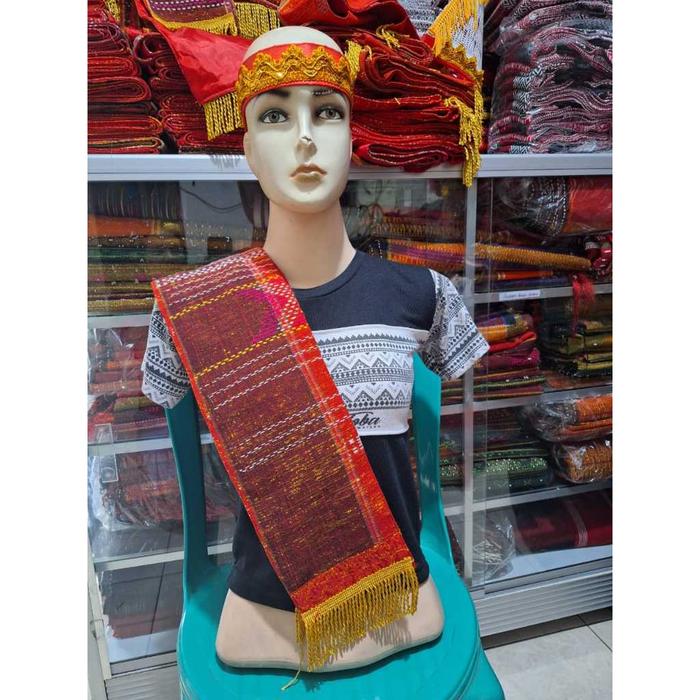 Paket Selendang Puring Dan Ikat Kepala - Sortali - Selendang Adat Batak