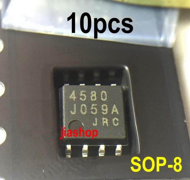 10 Buah NJM4580M 4580 SOP8 NJM4580D JRC4580 Baru dan Asli IC