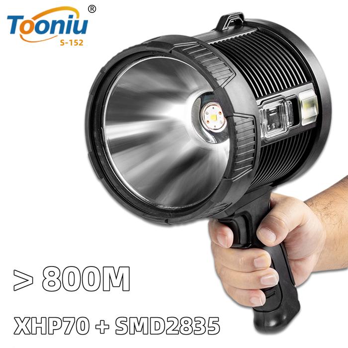 High Power Rechargeable Led Flashlight Searchlight Powerful Lantern