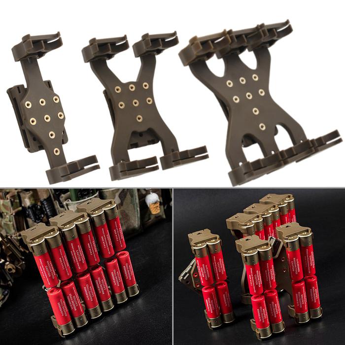 Tactical 4/8/12 Rounds Shotgun Ammo Shell Holder For 12GA Shells Mag