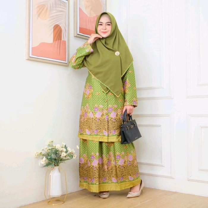 Abhijabstore - Setelan Rok Muslimat NU Bahan Semi Sutra Original Baju Atasan Dan Rok Seragam Muslima