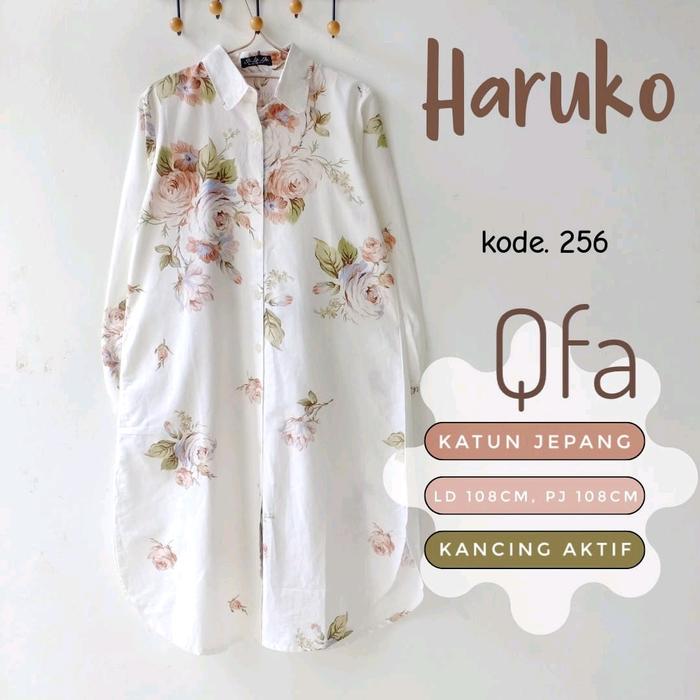 Haruko tunik bahan katun jepang ORI