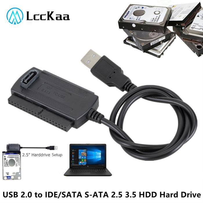 LccKaa USB 2.0 to IDE SATA S-ATA 2.5 3.5 HDD Hard Drive Adapter 3 in