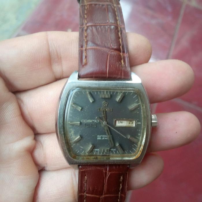 jam tangan automatik titoni cosmo 55, 25 jewel, akurasi dan durasi mantul