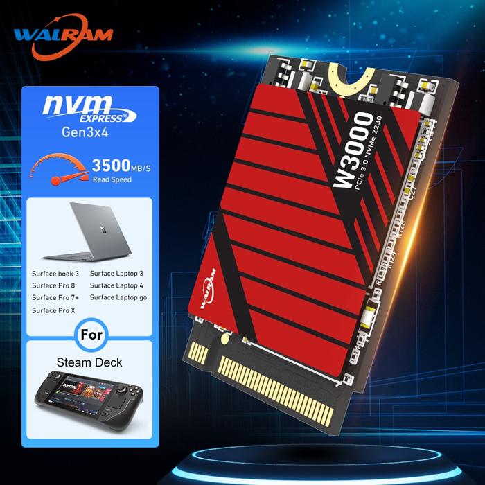 WALRAM M.2 NVMe SSD 1TB 512GB 3500 M/S 2230 Drive Internal Solid