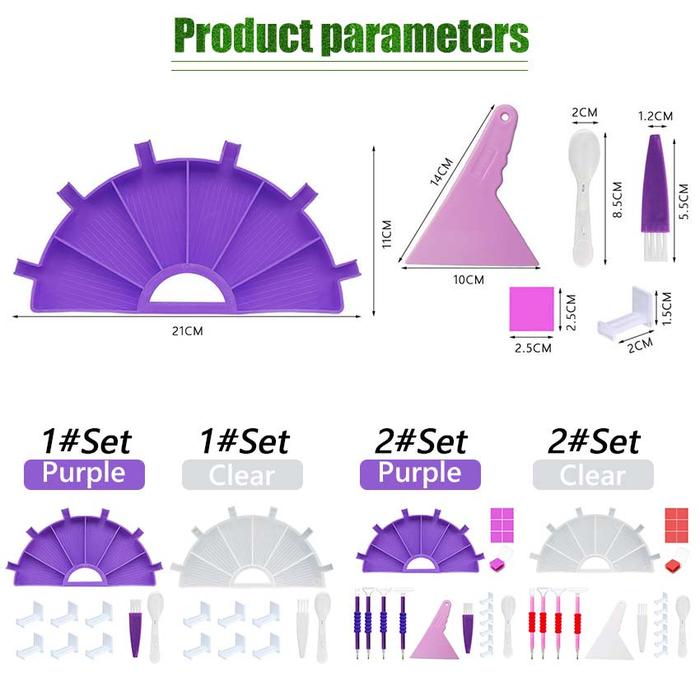 5D DIY Diamond Painting Set Tool Kit / Peralatan Alat Tray Pen Glue Accessories Alat Diamondpainting