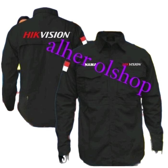 kemeja tactical Hikvision baju tactical Hikvision seragam tactical Hikvision kemeja Hikvision baju H