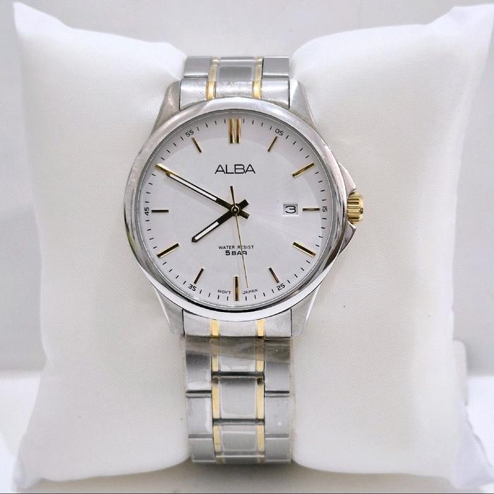 Alba AS9L35X1 kombinasi gold jam tangan cowok original