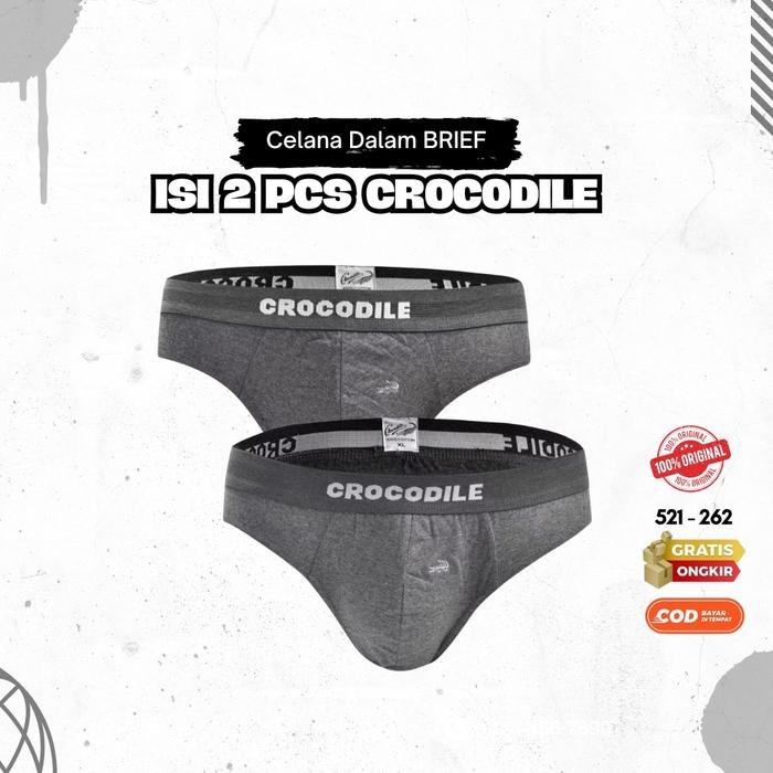 Baru !! 2 PCS Celana Dalam Pria Dewasa CROCODILE Premium / CD Pria / Kolor Pria / CD Laki Laki