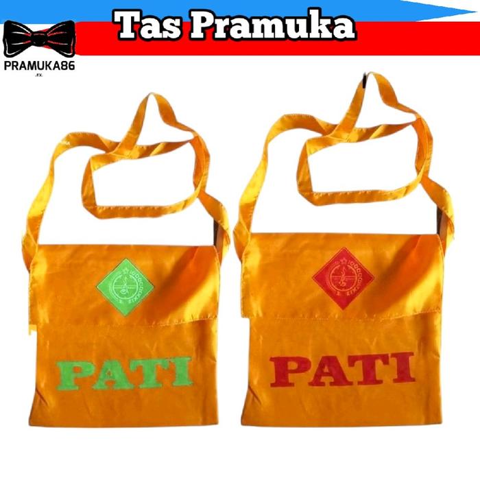 Tas Slempang Pramuka PATI Hijau Merah / Tas Sandang Pramuka PATI / Tas Selempang