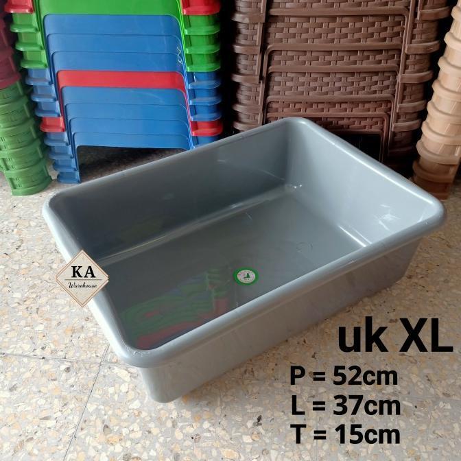 (Cooger) Bak Segi Korea Besar Ukuran Xl / Baskom Plastik Kotak Segi Bak Kucing