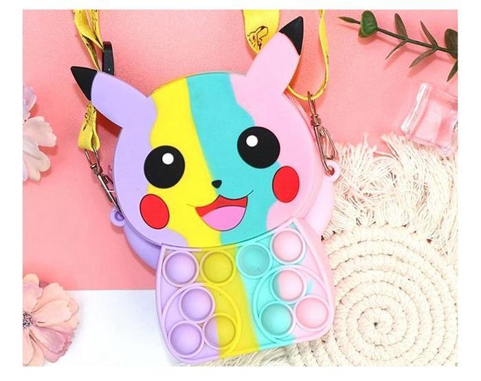 SPECIAL TAS POP IT ANAK TAS SELEMPANG POP IT TEDDY BEAR / PIKACHU / HAPPY CAT