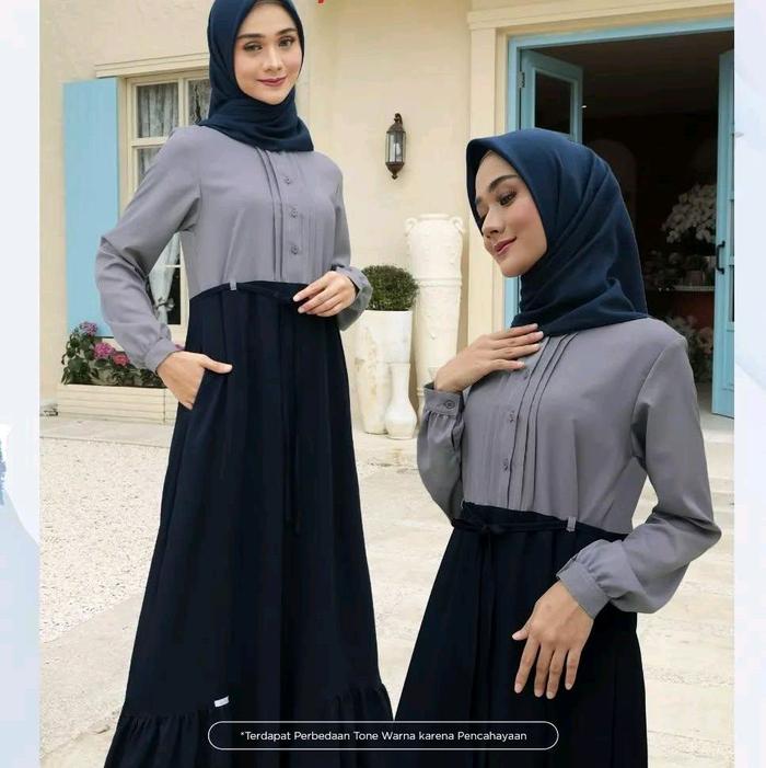 BIG SALE gamis dewasa meyra 90 navy XL by seply