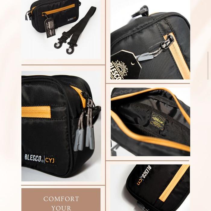 Tas Selempang Sporty Blsco dengan Material Scott Puma 100% Polyester Anti Air dan Tahan Jamur - Pria