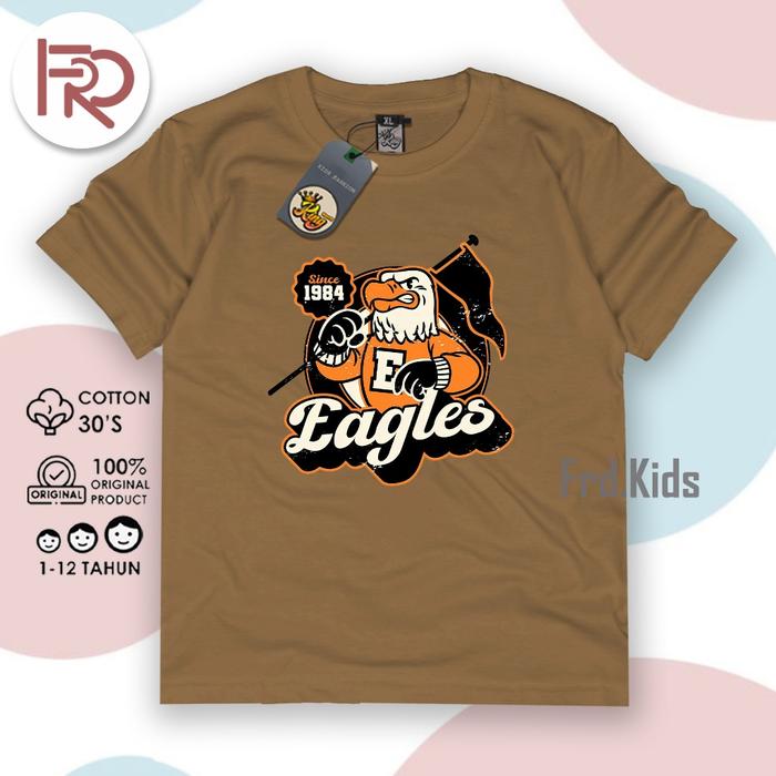 FRD.KIDS - Kaos Anak Laki Laki / Kaos Anak Perempuan / Kaos Eagles Baseball Katun CD 30s Umur 1-12 T