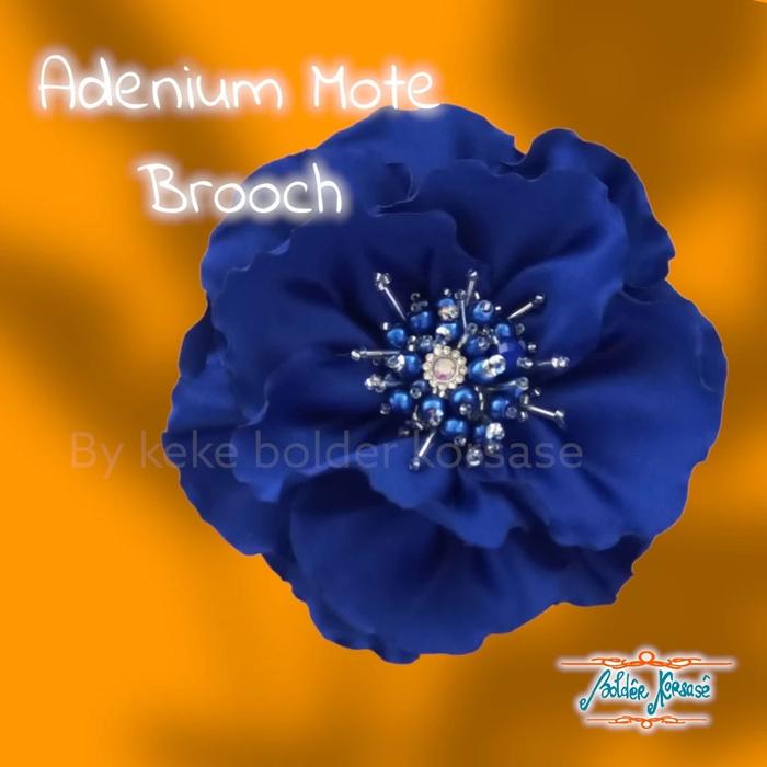 ADENIUM MOTE BROOCH, Bros Adenium Mote, Kerongsang Adenium Mote, Bros Bunga Manik