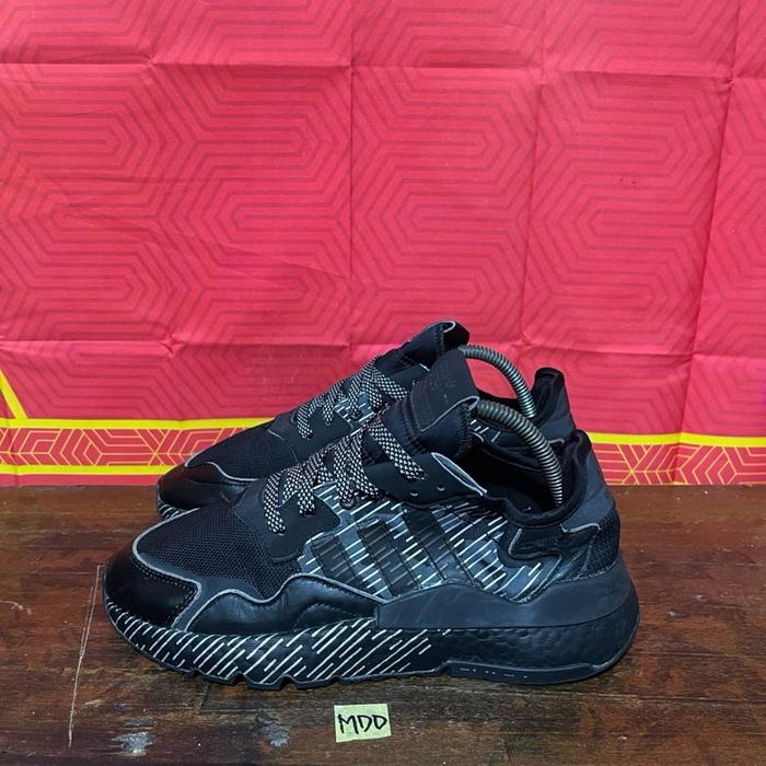 Sepatu second ori adidas nite jogger core black size 40,5
