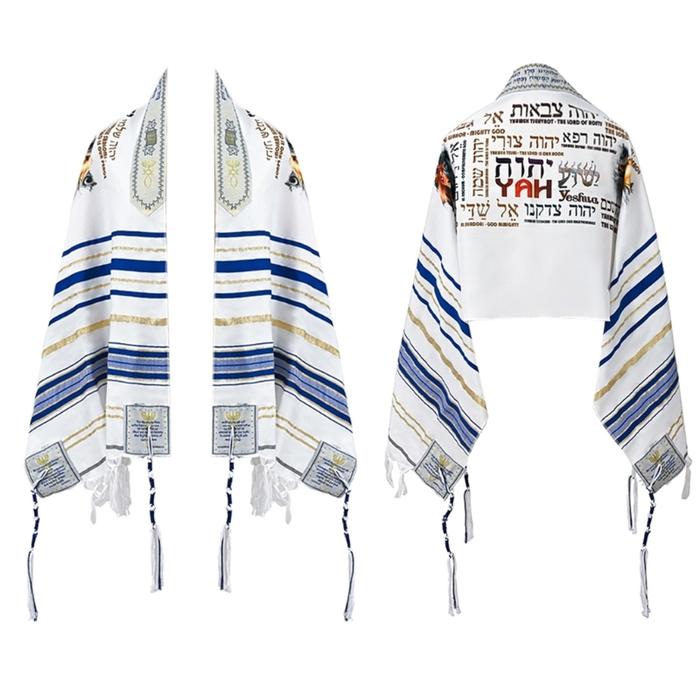 Scarf Shawl with Handwoven Tassels Tallit Prayer Shawl Israel Yeshua Shawl Tallit Prayer Shawl Messi