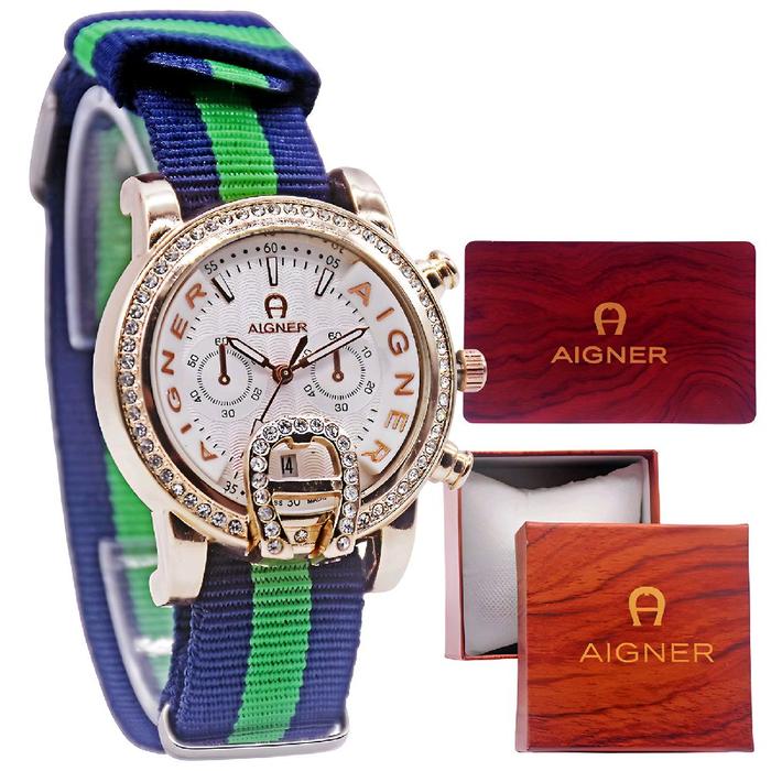 Aigner Jam Tangan Fashion Terbaru untuk Wanita Anak Remaja Pria Desain Elegan Warna Menarik Tali Kan