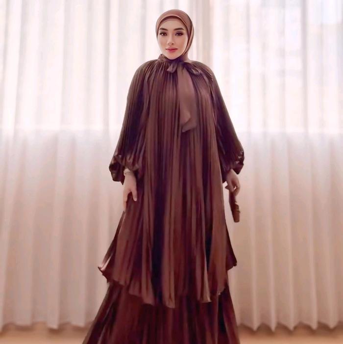 one set plisket rok Shellasaukia gamis