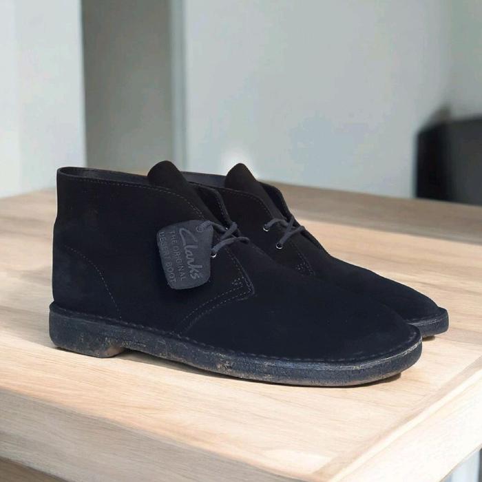 Clarks ORIGINALS Mens Desert Boot Suede Black