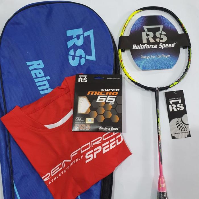 raket rs Micron Saber 14 Ladies NG III + bonus tas kaos senar lengkap