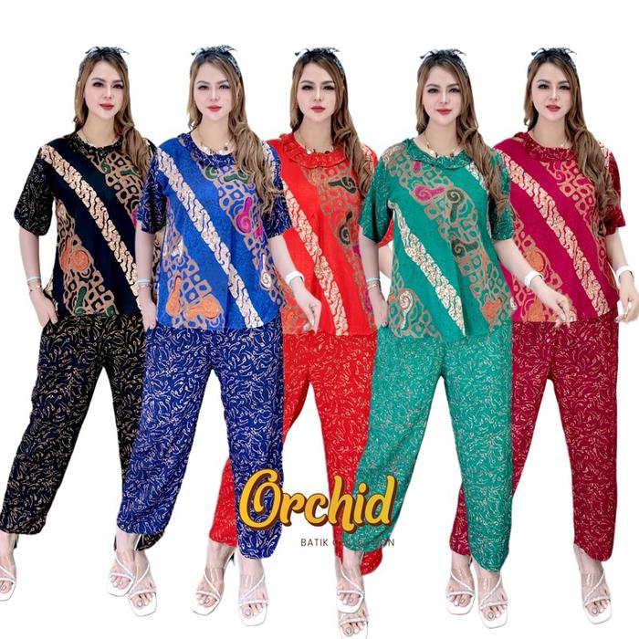 Oc007 L Setelan Cp Nayara Abg Piyama Batik Baju Tidur Daster Cantik