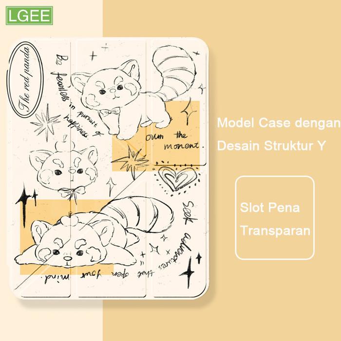 Cute Cartoon 3+Y Fold Anti-Bend Shockproof Full Coverage Tablet Case with Pencil Slot for Samsung A9