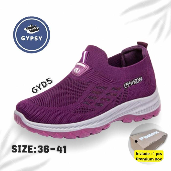 Gypsy – XGYD5 Sepatu Sneakers Rajut Cewek Wanita Anti Slip dan Ringan Sport Shoes Kekinian Stylish b