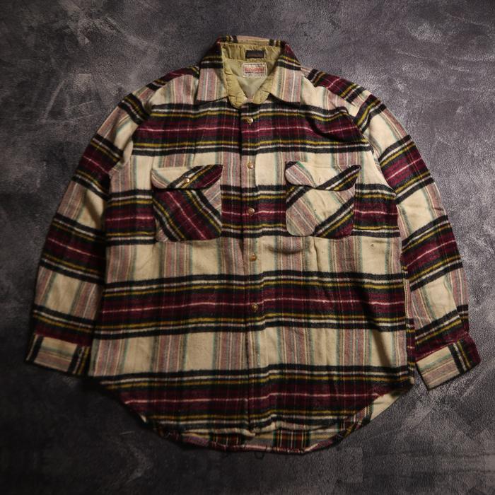 KEMEJA MACHOP MIND PLAID WOOL FLANEL OUTER SHIRT FL52 SIZE L