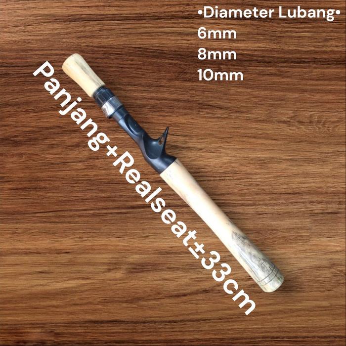 Gagang Joran Pancing Bait Casting BC Kayu Pinus+Reelseat & BC japan kayu mahoni + realseat. DM Luban