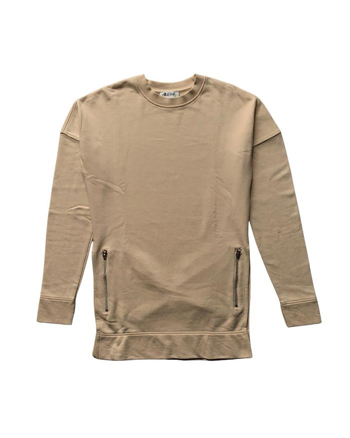 Authentic / Original Acne Studios – Double Zip Pocket Sweatshirt (Peach)