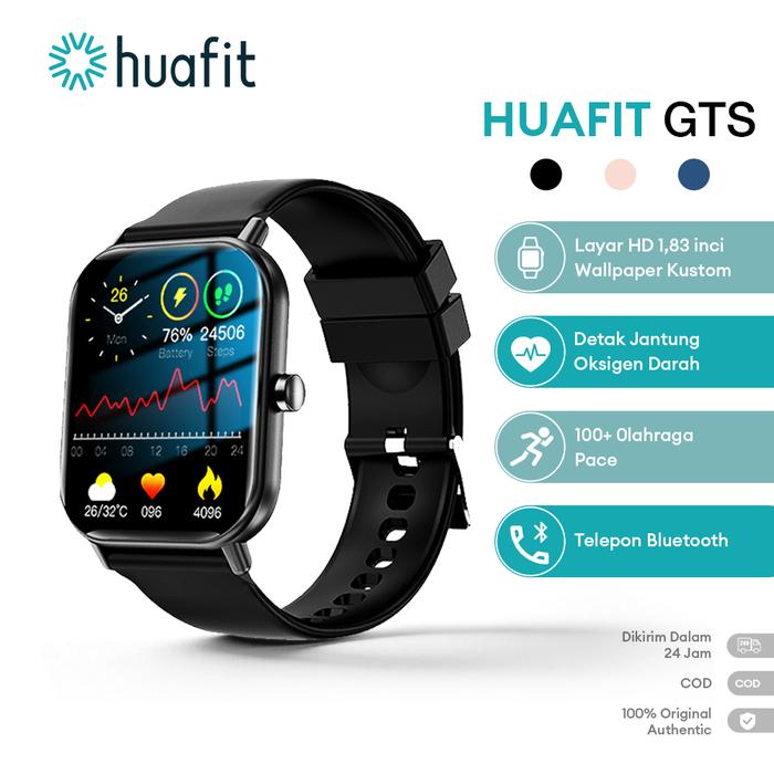 (READY STOCK) Huafit ×  Aolon GTS Smartwatch Asli Layar 41mm Running Pace Wallpaper Kustom Bluetooth