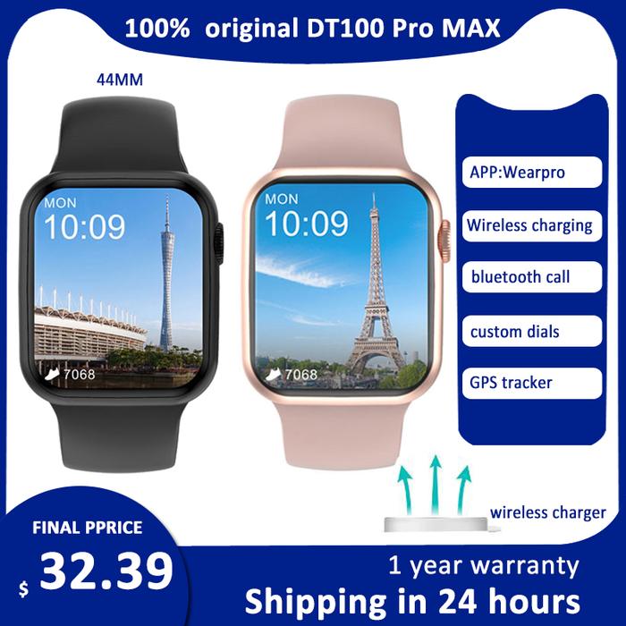 Original DT100 Pro MAX Smart Watch GPS Track ECG PPG Bluetooth Call