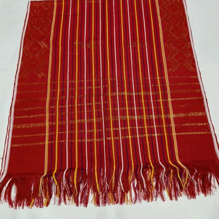 Uis Beka Buluh Legot Pakaian Adat Pria Karo Motif Tenun Adat Rayon Berkualitas Tinggi Panjang 160 Cm