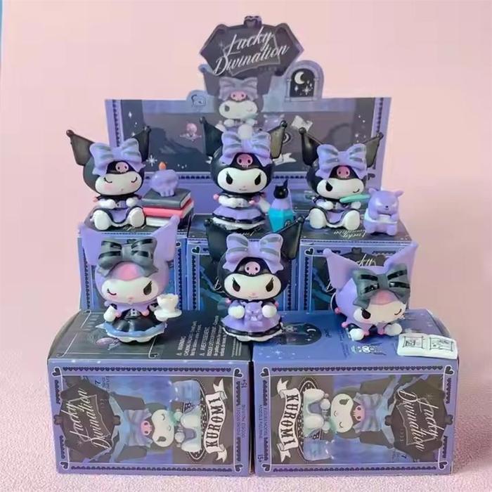 6Pcs Pajangan Action Figure Kuromi Sanrio Blind Box Topper Cake Hadiah Kado - Figure Kuromi Pajangan