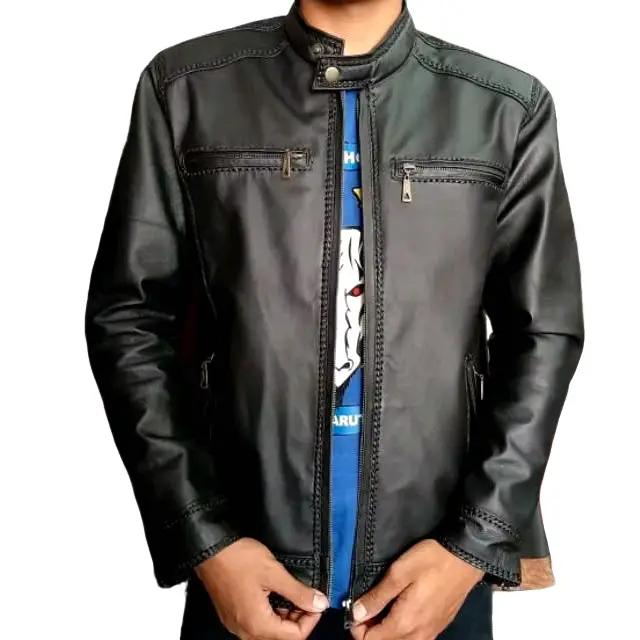 Jaket Kulit Pria Sulam Keren Model Terbaru Casual Kerja Distro Blazer Cowok Panjang Hitam Formal Dew