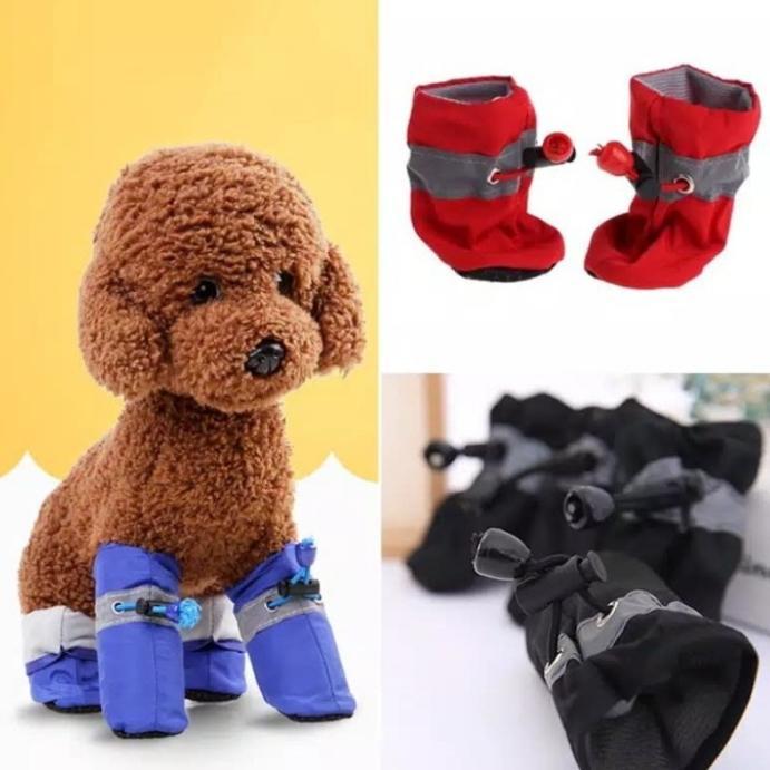 Ada sepatu anjing kucing dog cat shoes waterproof boots for dog and cat